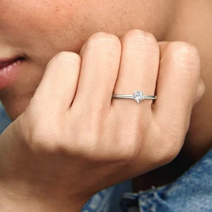 Nhẫn Bạc Pandora Đính Đá Hình Ngôi Sao