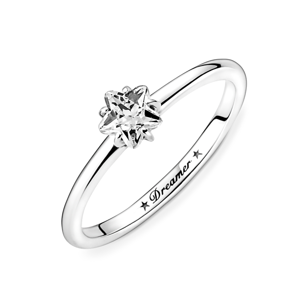 Nhẫn Bạc Pandora Đính Đá Hình Ngôi Sao