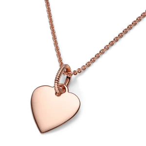mặt dây chuyền mạ vàng hồng 14k khắc chữ