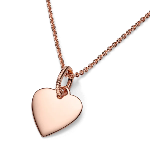 mặt dây chuyền mạ vàng hồng 14k khắc chữ
