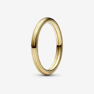 Nhẫn Pandora ME Mạ Vàng 14k Tròn Trơn